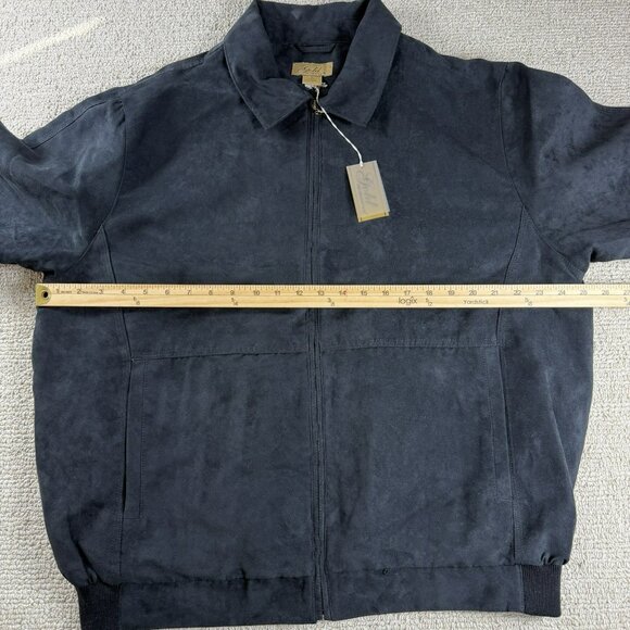 Gold Tri Mountain Full Zip Bomber Jacket Black Men’s Size Large - Picture 5 of 7